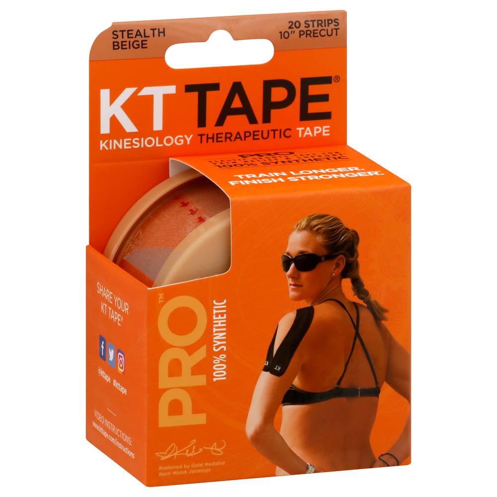 KT Tape 10" Beige Kinesiology Therapeutic Tape (6.4 oz, 20 ct)
