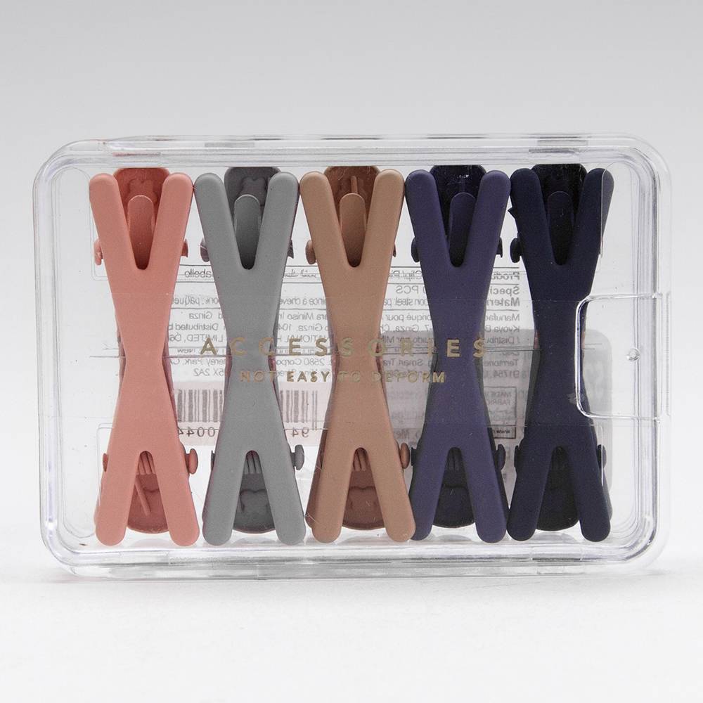 Miniso broches en forma x de colores (paquete 10 piezas)