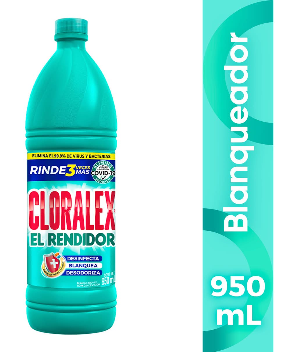 Cloralex · Blanqueador de ropa concentrado el rendidor (950 ml)