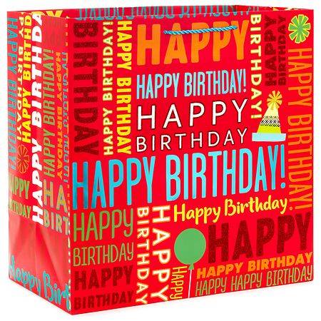 Hallmark Extra-Deep Happy Birthday Gift Bag