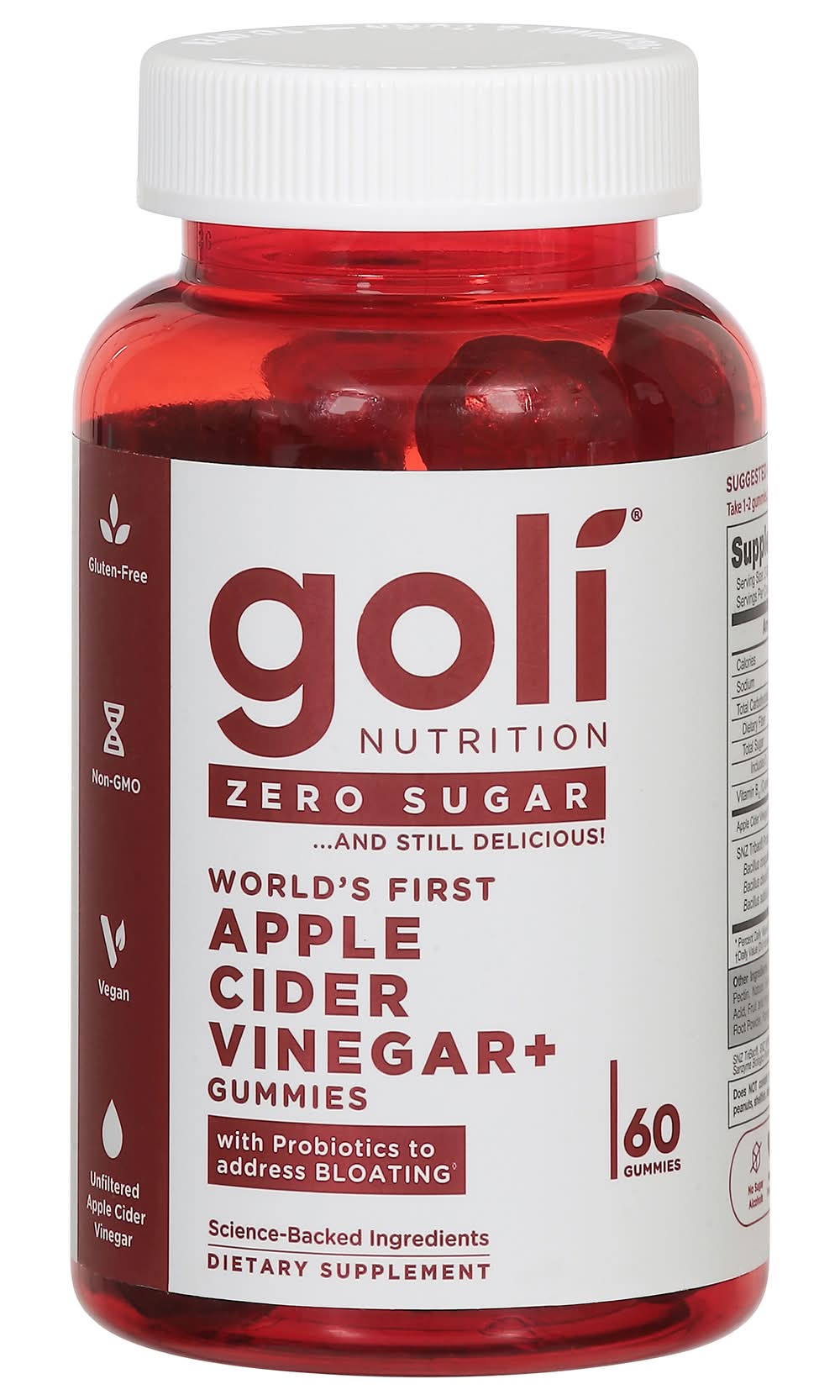 Goli Nutrition Zero Sugar Gummies, Apple Cider Vinegar (60 ct)