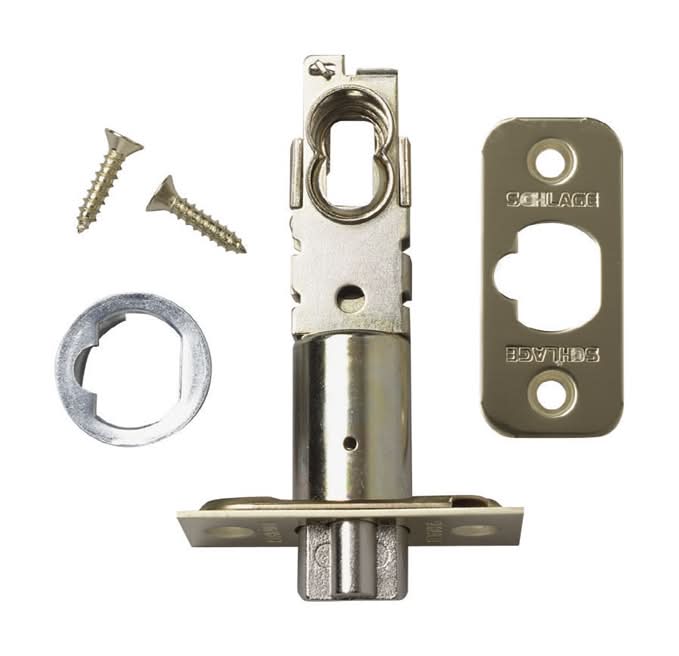 Schlage Bright Brass Steel Dead Latch 1 Pk