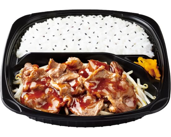 牛みすじカットステーキ弁当～オニオン醤油ソース～ Beef top blade steak bento with onion soy sauce