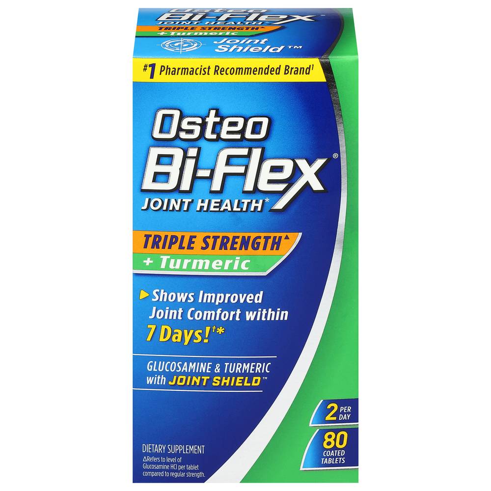 Osteo Bi-Flex Joint Health Triple Strength + Turmeric Supplement (80 ct)