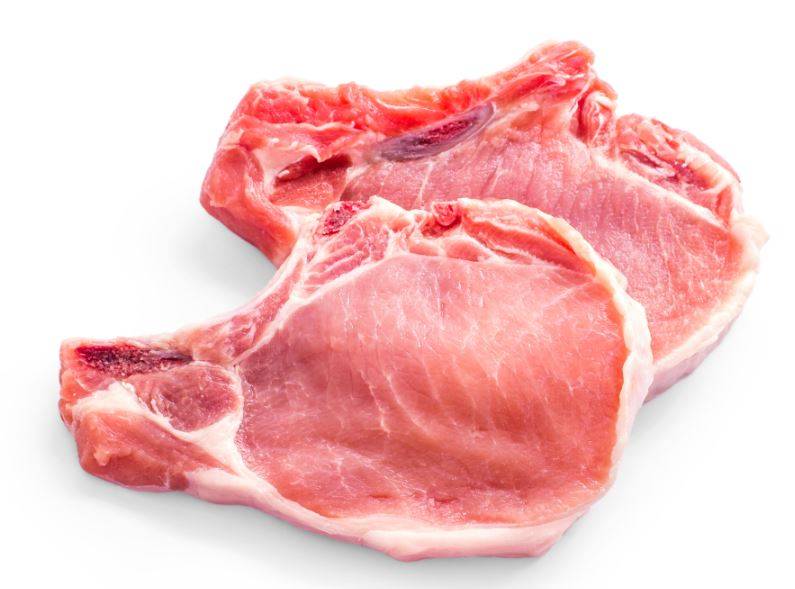 Pork Loin Chops - 4-5 oz, End-cut - 10 lbs (1 Unit per Case)