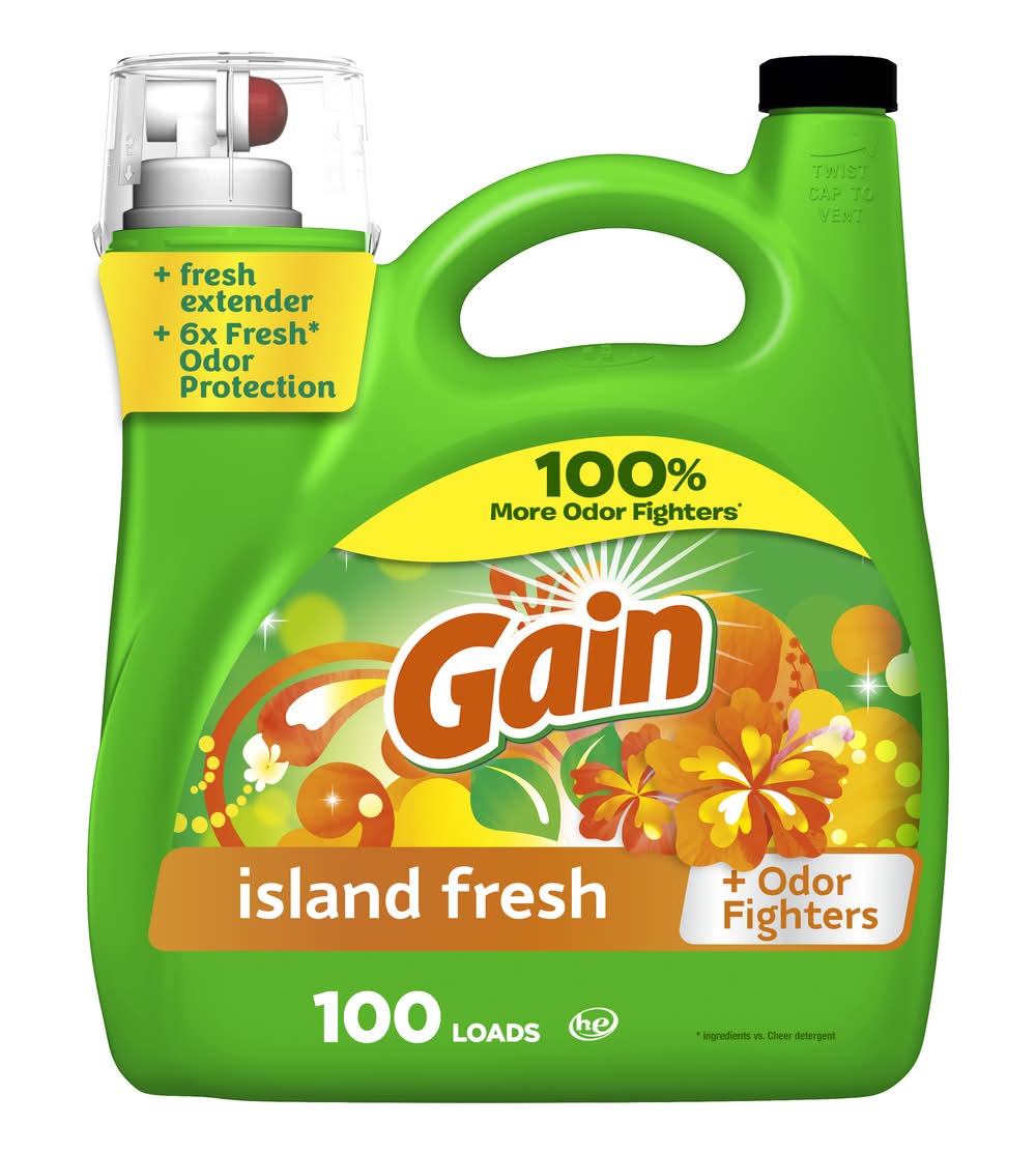 Gain Liquid Laundry Detergent, Island Fresh (144 fl oz)