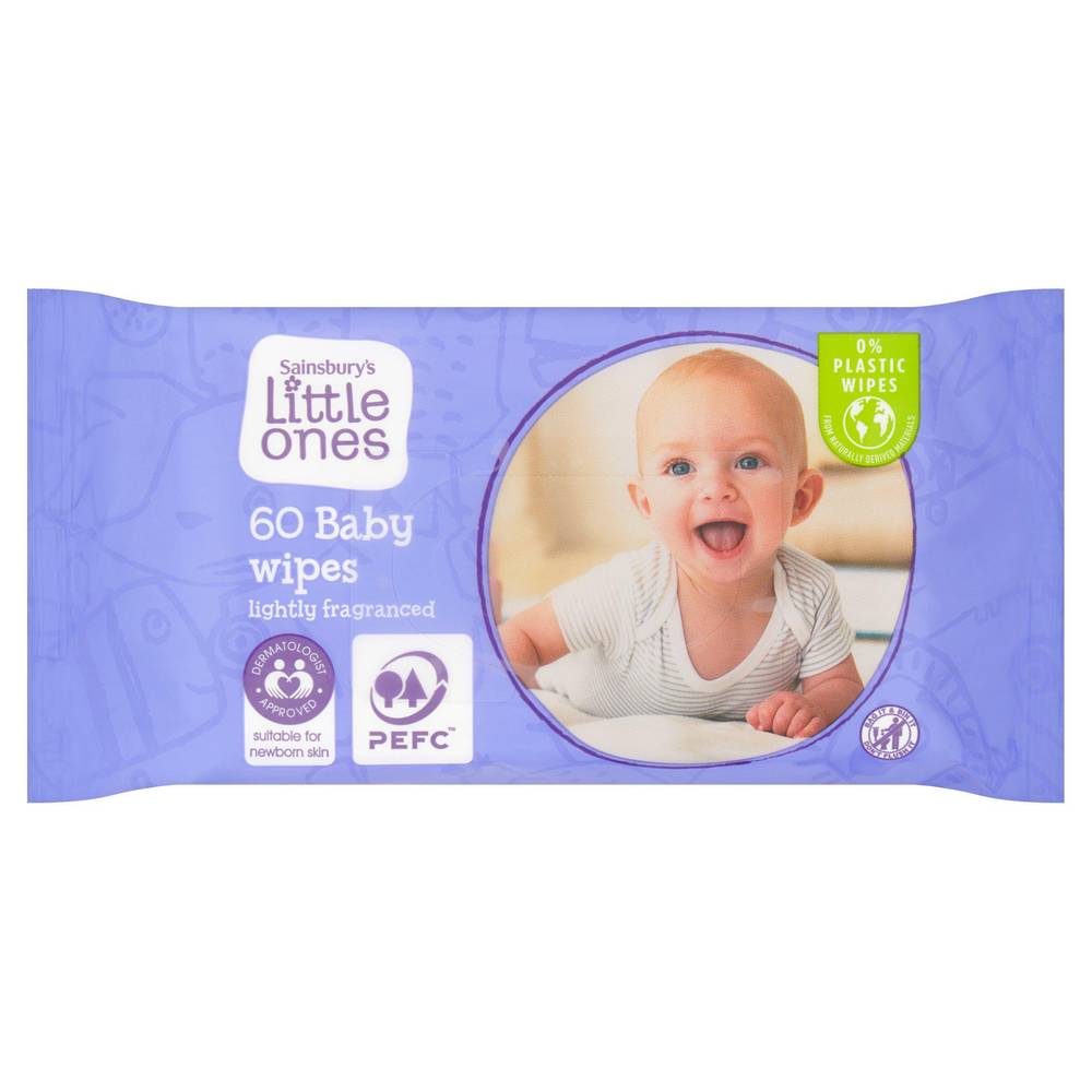 Sainsbury's Little Ones Lightly Fragranced Baby Wipes (60 Ct)