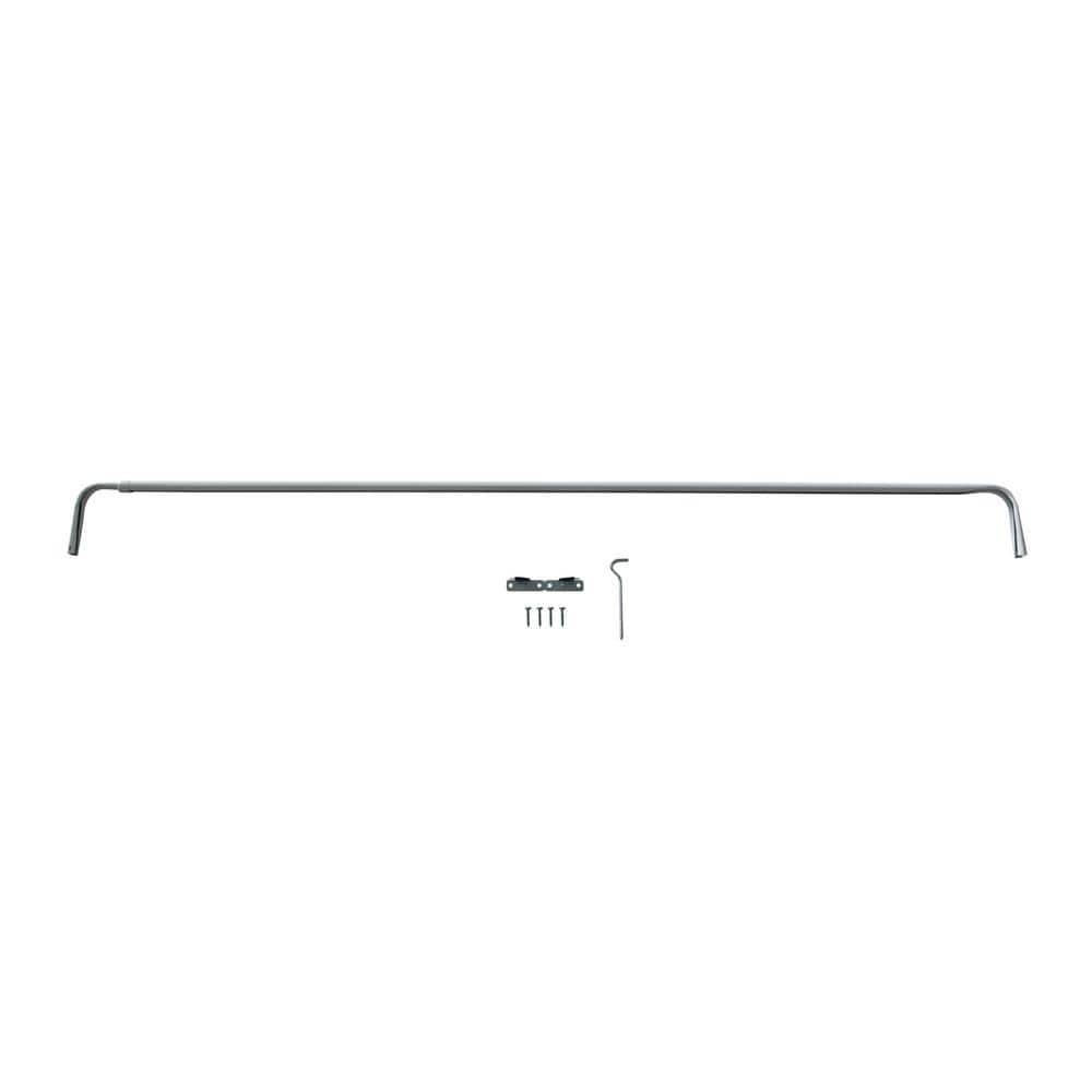 48 In. - 84 In. Single Curtain Rod In White