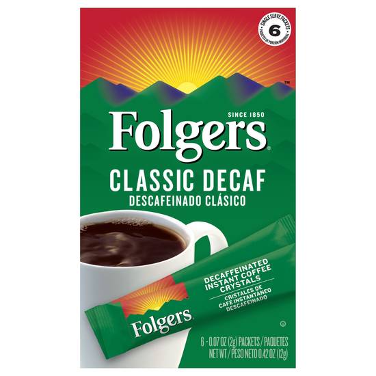 Folgers Classic Decaf Instant Coffee (0.42 oz)