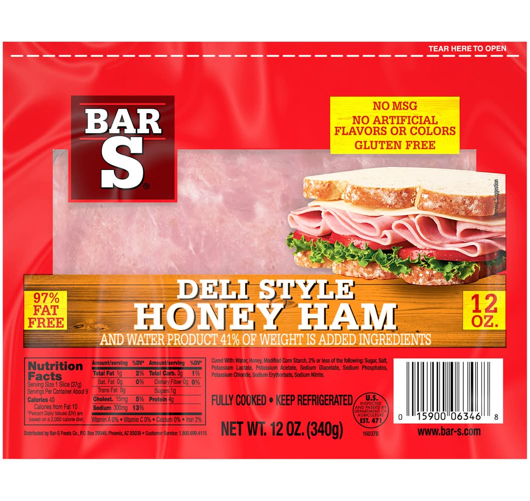 Bar-S Deli Style Honey Ham (12 oz)