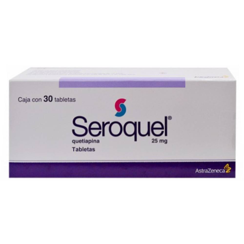 AstraZeneca · Seroquel quetiapina tabletas 25 mg (30 un)