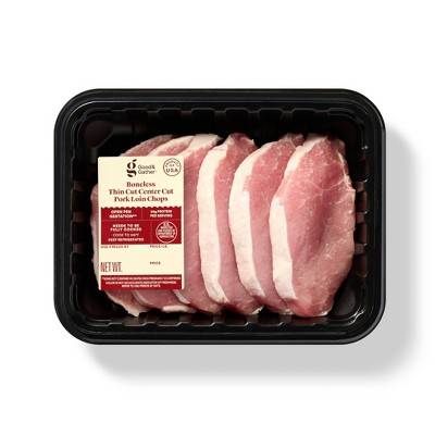 Boneless Thin-Cut Center Cut Pork Loin Chops - price per lb - Good & Gather™