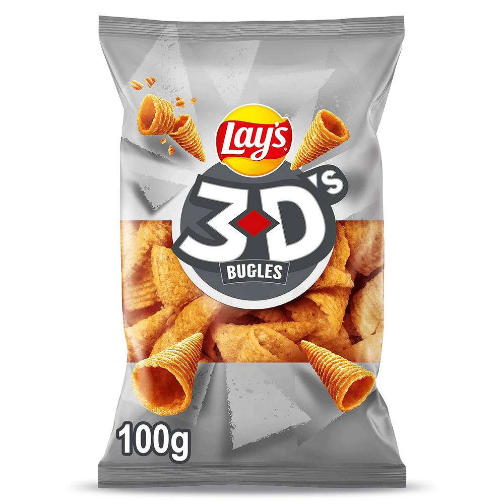 Conos De Maíz Sabor A Queso Y Bacon Lay'S 3D'S Bolsa 100 G