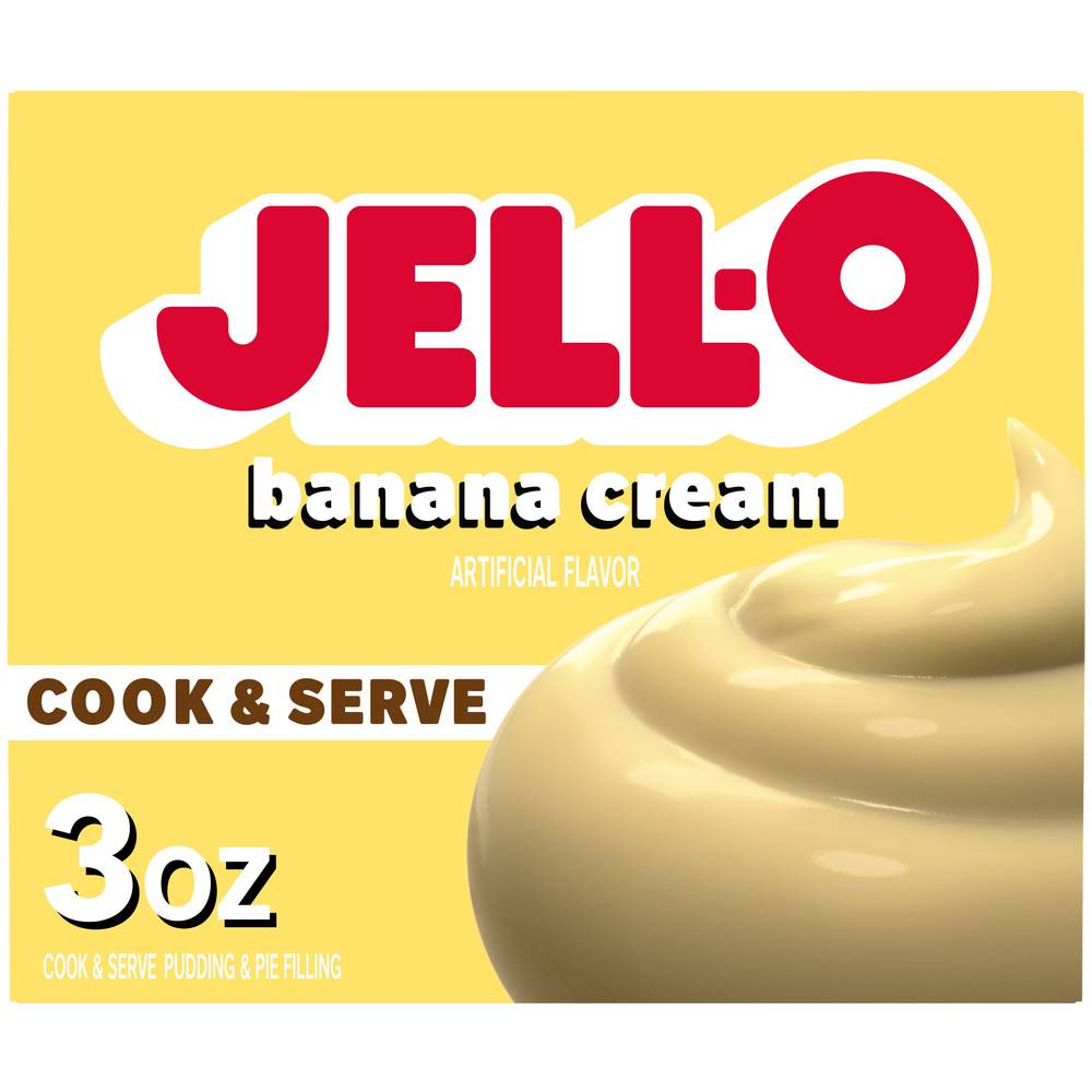 Jell-O Banana Cream Pudding & Pie Filling Mix (3 oz)