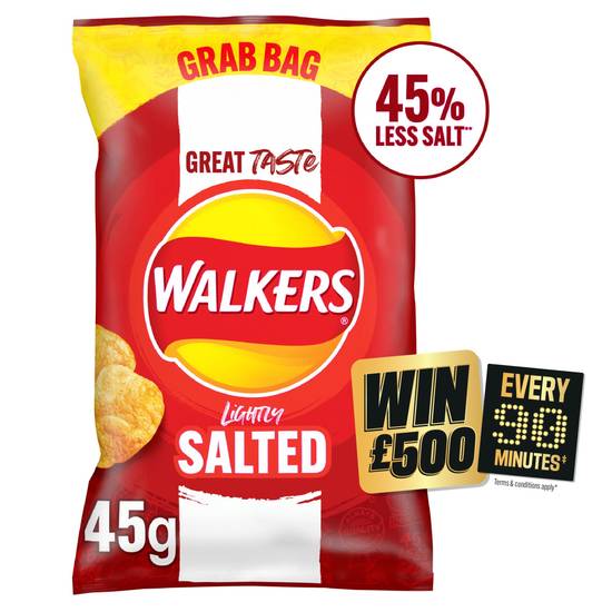 Walkers Less Salt Lightly Salted Crisps 45g