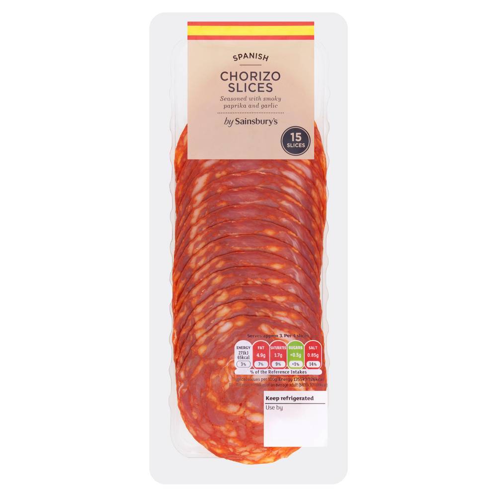 Sainsbury's Spanish Chorizo Slices 70g