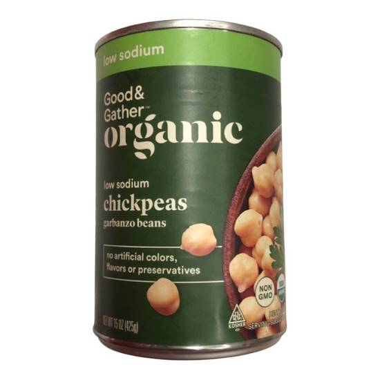 Good & Gather Organic Low Sodium Chickpeas Garbanzo Beans