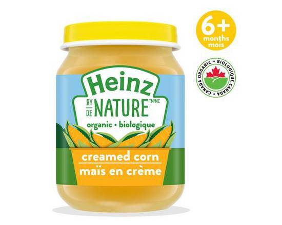 Heinz by Nature · Aliments biologiques pour b b s Heinz de Nature   Ma s en cr me en pur e - By Nature creamed corn purée (128 mL)