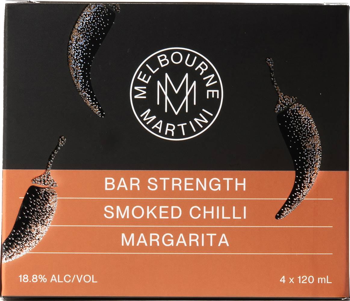 Melbourne Martini Bar Strength Chilli Margarita Can 120mL X 4 pack
