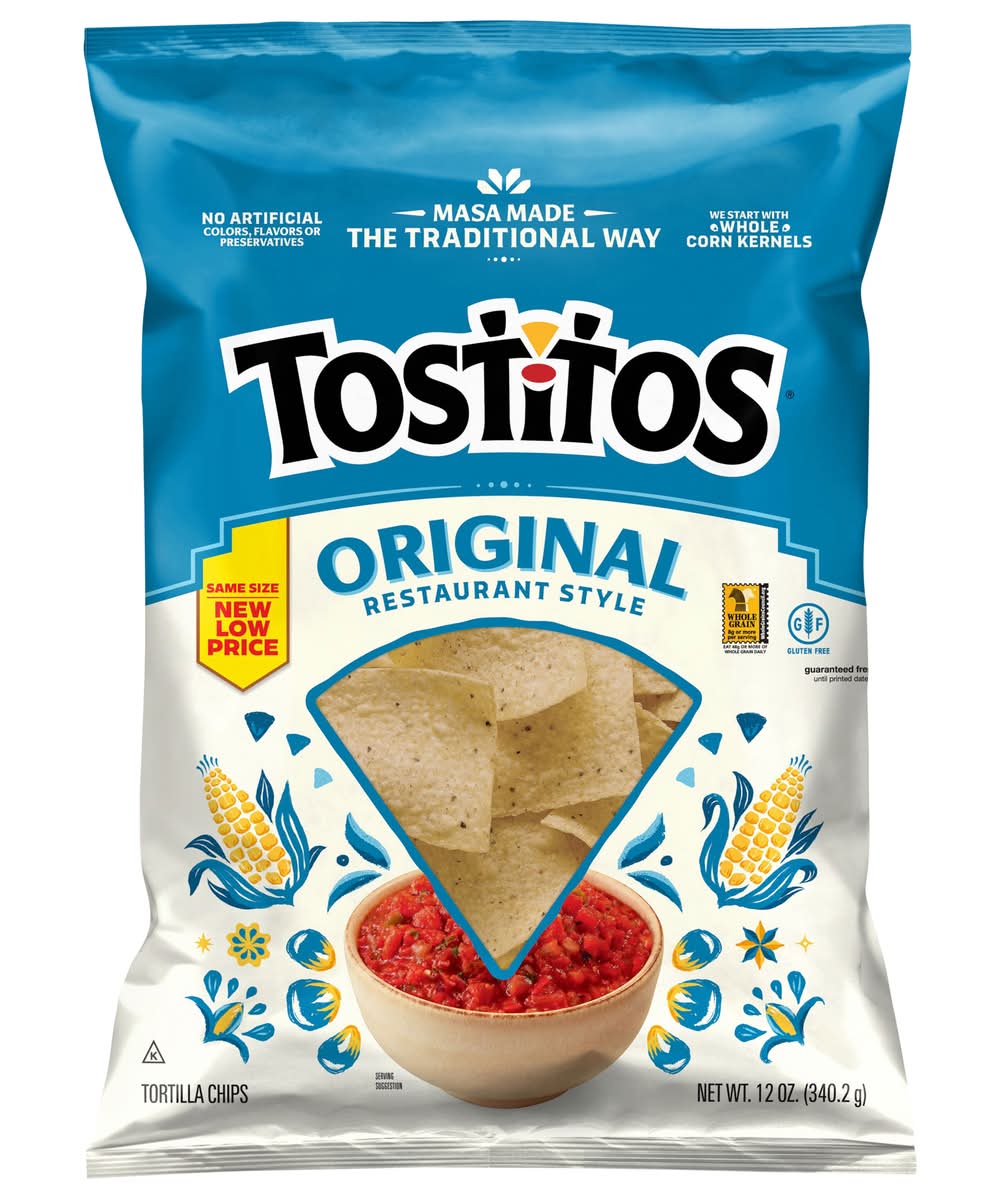 Tostitos Gluten Free Tortilla Chips, Original Restaurant Style (12 oz)