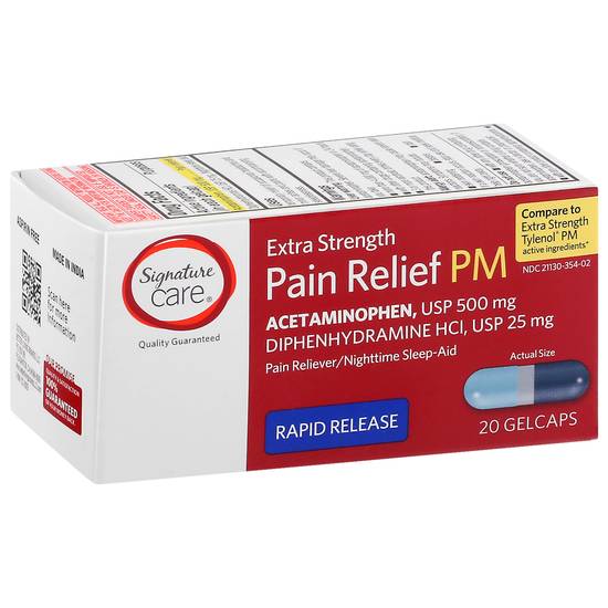 Signature Care Extra Strength Pain Relief Pm (20 gelcaps)