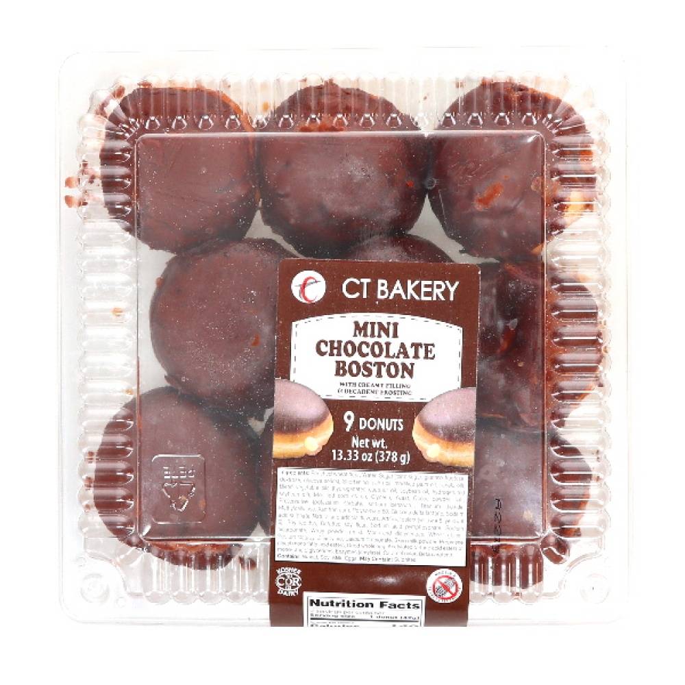 Donuts Mini Chocolate Boston 6ct (2.18 lbs)