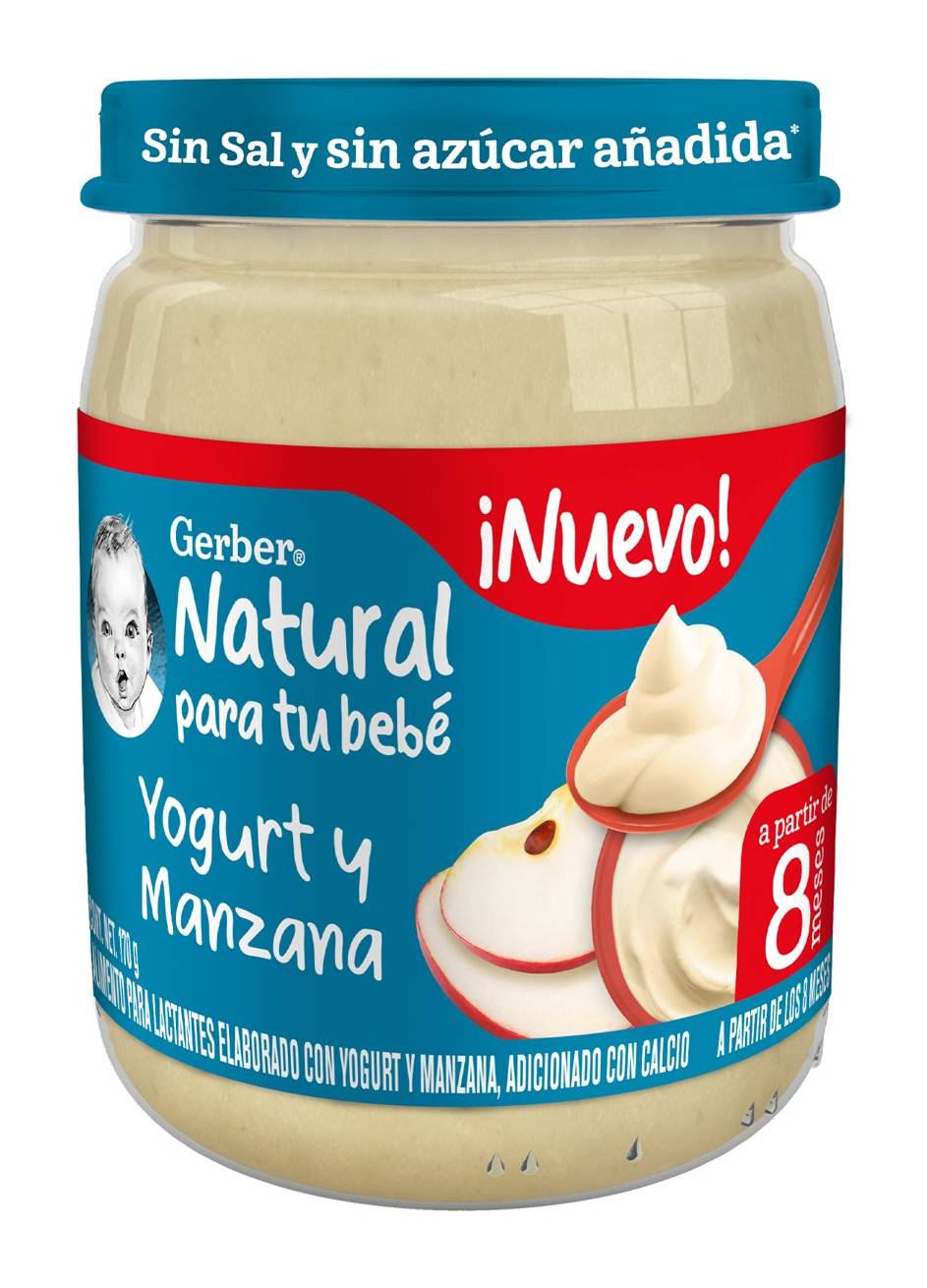 Gerber · Papilla yogurt, manzana, Etapa 3 (170 g)