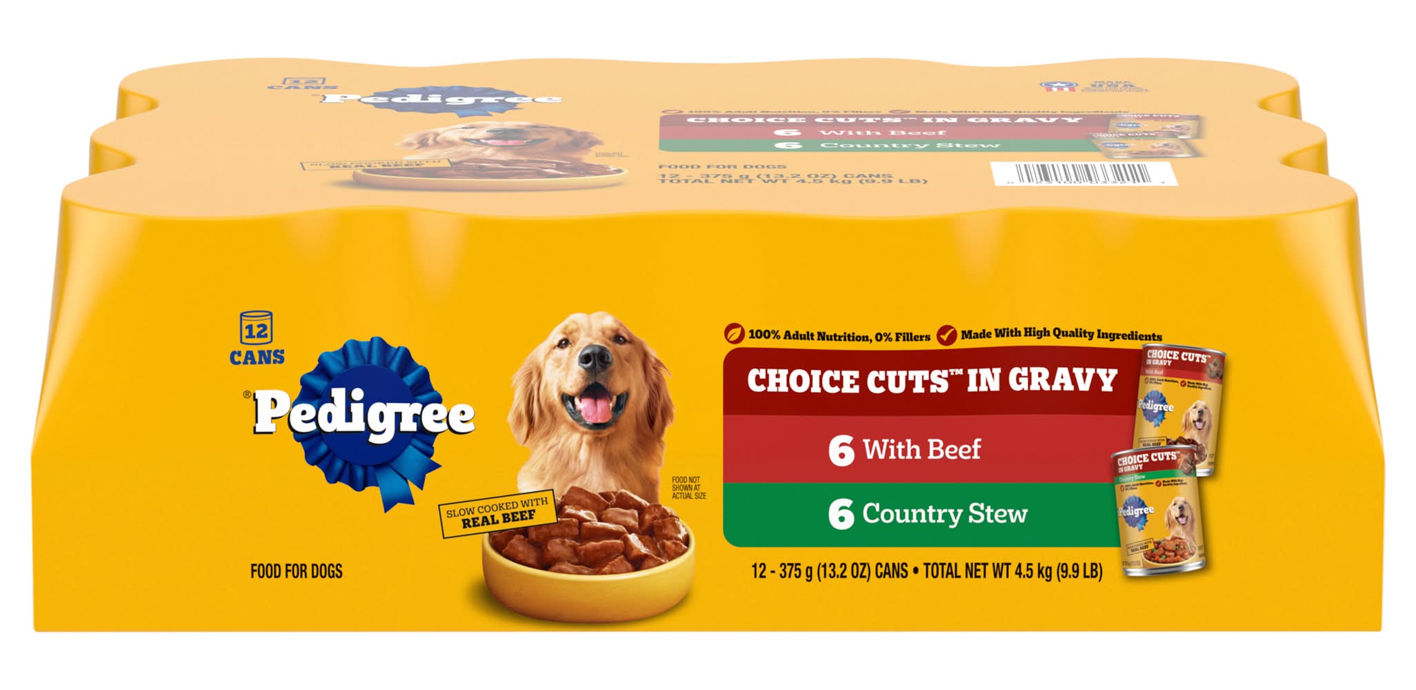 Pedigree Choice Cuts in Gravy Wet Dog Food, Beef-Country Stew (12 x 13.2 oz)