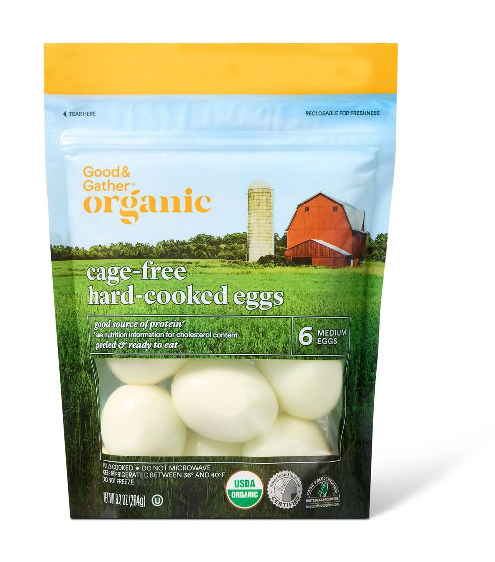 Good & Gather Organic Hard-Cooked Eggs (9.3 oz, 6 ct)