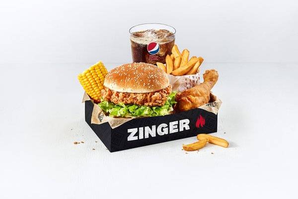 Zinger Box Meal with 1 pc Chicken 🔥
