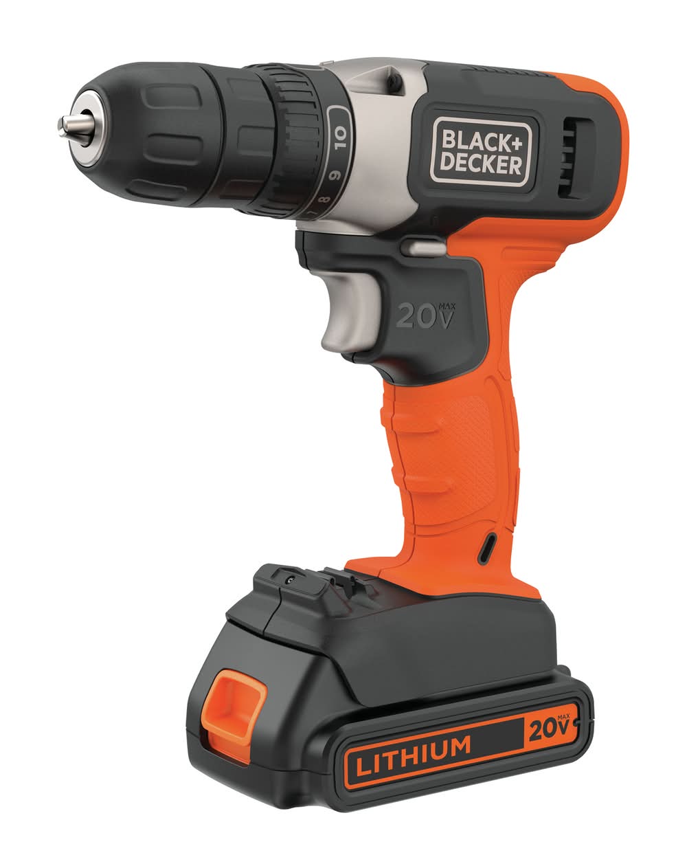 Black+Decker 20V Max 3/8 In. Brushed Cordless Drill/Driver Kit (Battery & Charger)