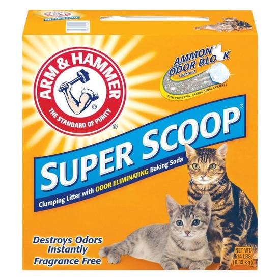 Arm & Hammer Superscoop Clumping Unscented Cat Litter 14lb