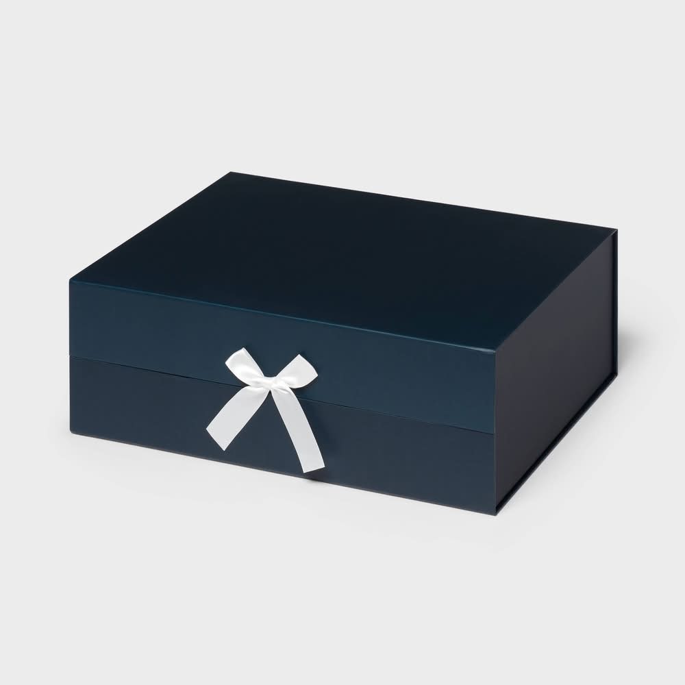 Spritz Gift Box With Bow, Navy