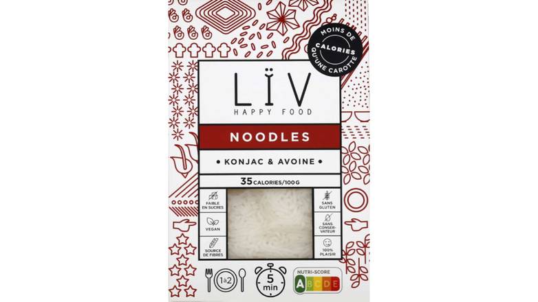 Liv Happy Food Noodles konjac & avoine Le sachet de 200g