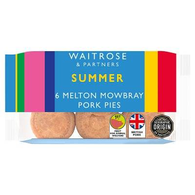 Waitrose 6 Mini Melton Mowbray Pies (300g)