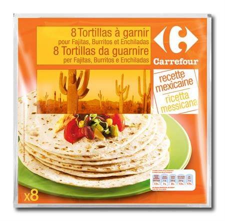 Galettes tortillas de blé à garnir CARREFOUR EXOTIQUE - le sachet de 320g