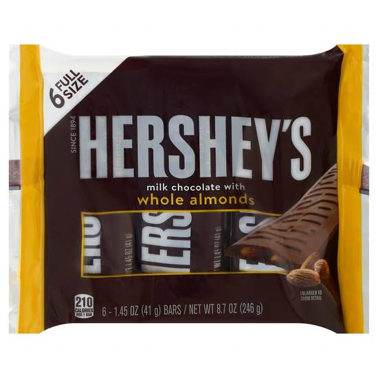 Hershey's Milk Chocolate With Whole Almonds Bars