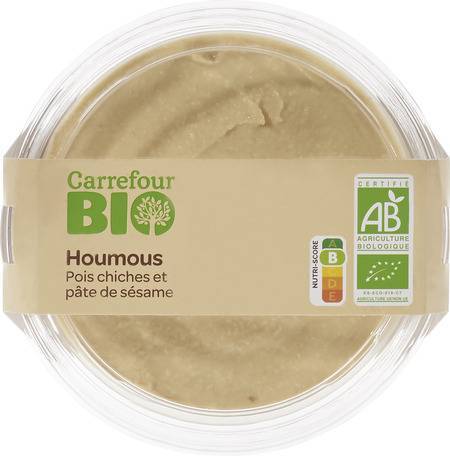 Carrefour Bio - Houmous aux pois chiches et pâte de sésame