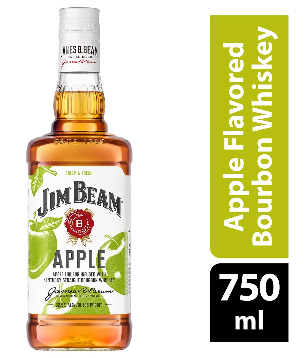 Jim Beam Kentucky Straight Bourbon Whiskey, Apple (750 ml)