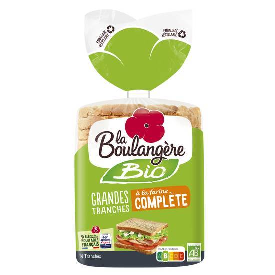 La boulangere pain de mie complet bio (14 tranches)