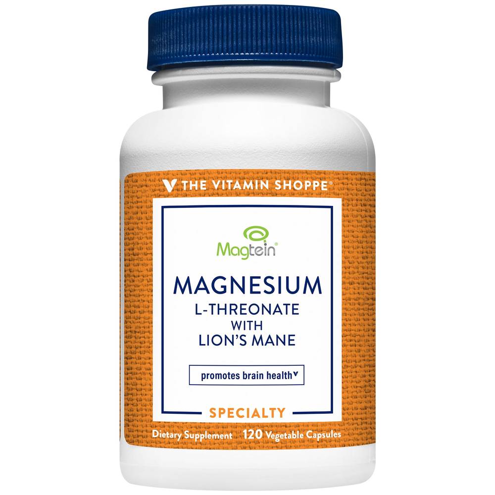 Magnesium L-Threonate With Lion'S Mane & Magtein - Promotes Brain Health (120 Capsules)