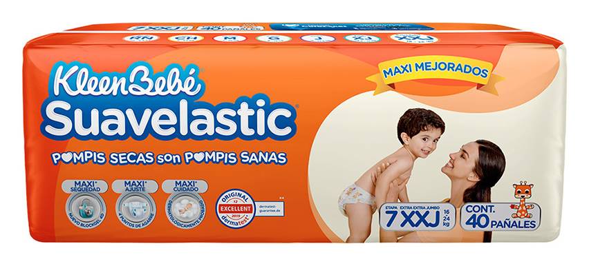KleenBebé · Pañales suavelastic xxj etapa 7