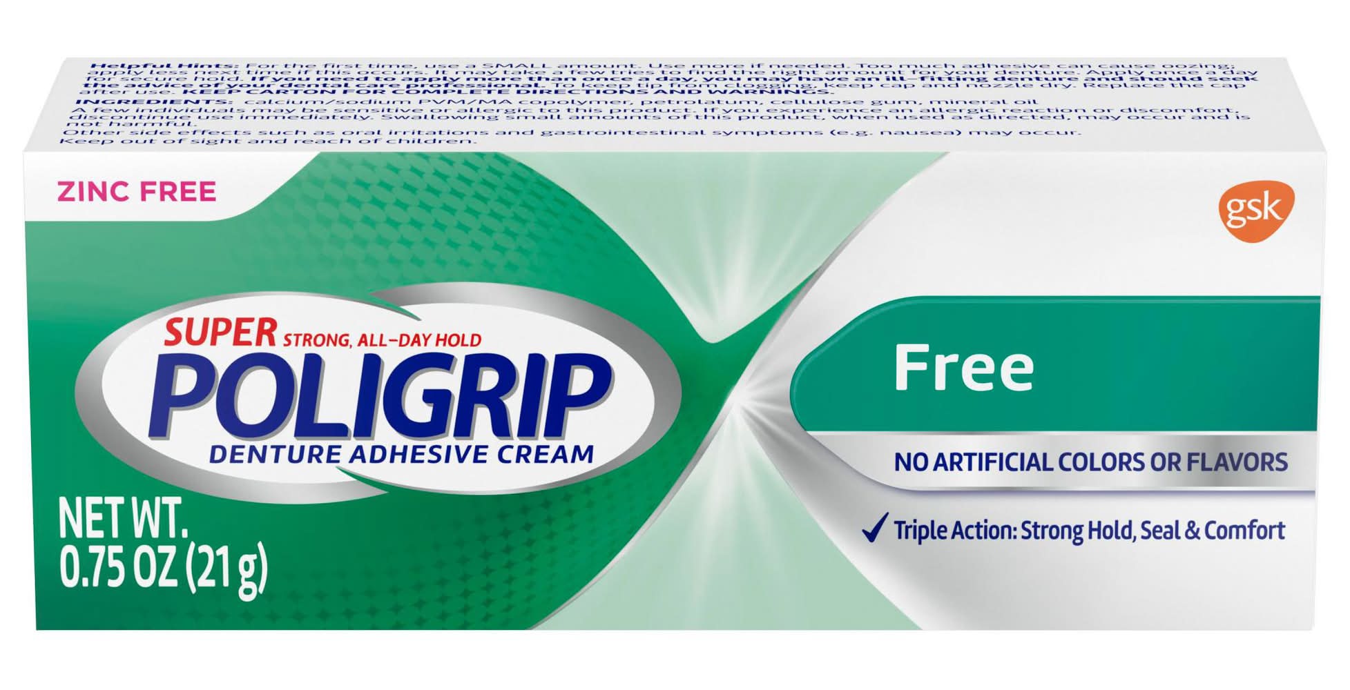 Poligrip Denture Adhesive Cream (0.8 oz)