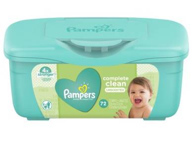 Pampers - Unscented Soft Wipes - 72 Ct (1X8|1 Unit per Case)