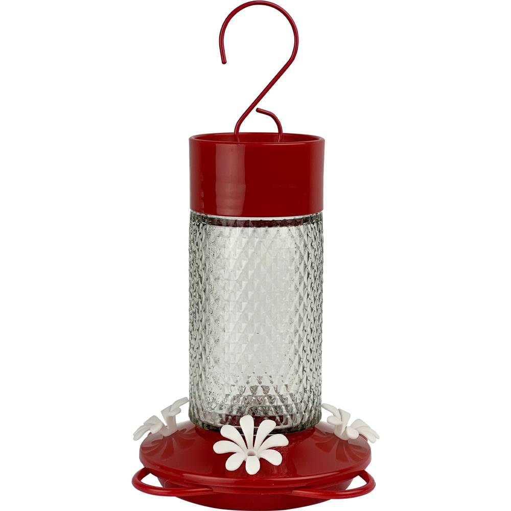 Style Selections Syle Selections Glass Hanging Hummingbird Feeder- 13-oz | TGF3-SS1