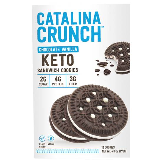 Order Catalina Crunch Chocolate Vanilla Sandwich Cookie 6.8oz food online from Everyday Needs by Gopuff store, Ladera Ranch on bringmethat.com