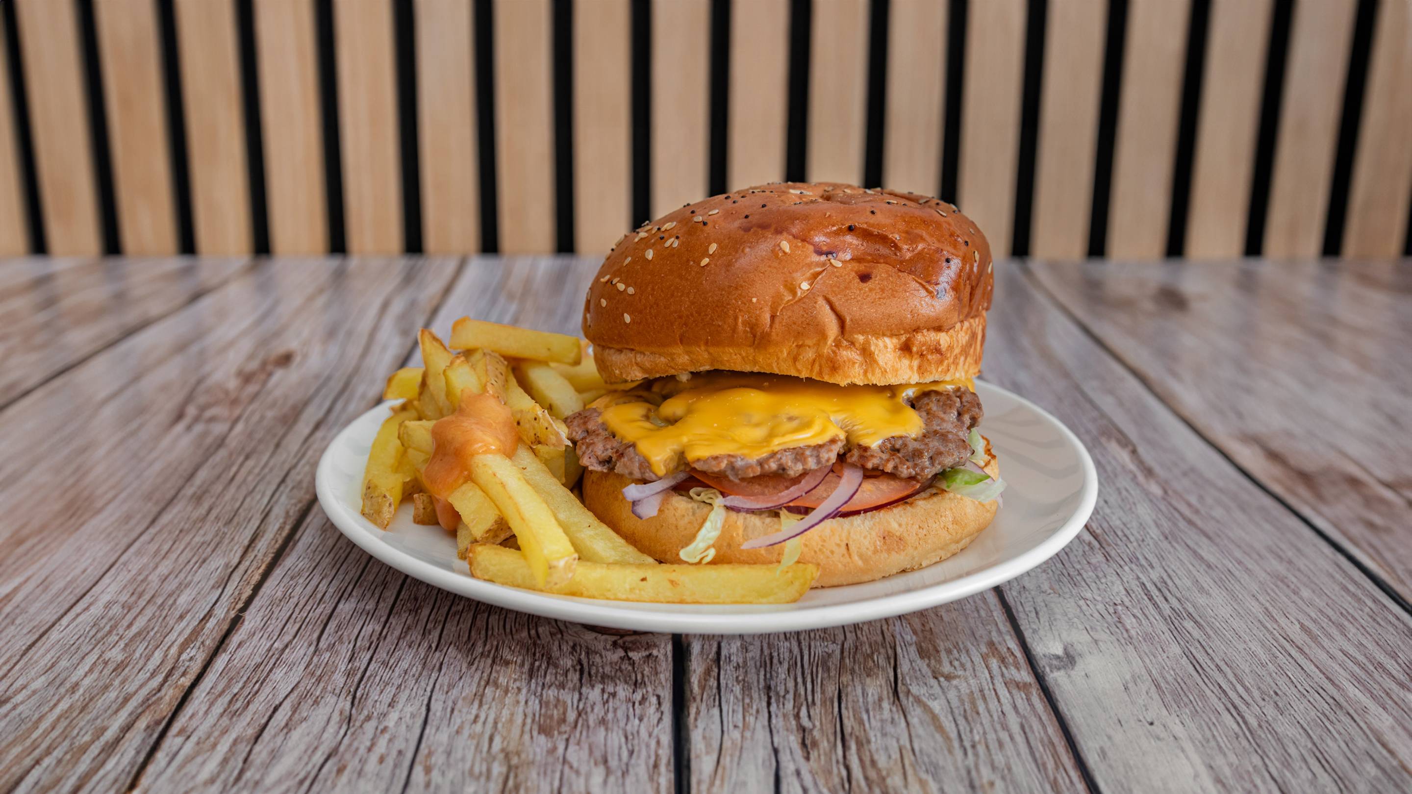 Menu Double cheese burger Maison