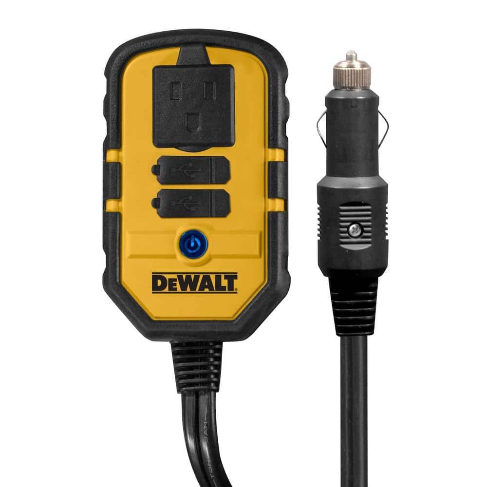 DeWalt 140-Watt Portable Car Power Inverter With Dual Usb Ports