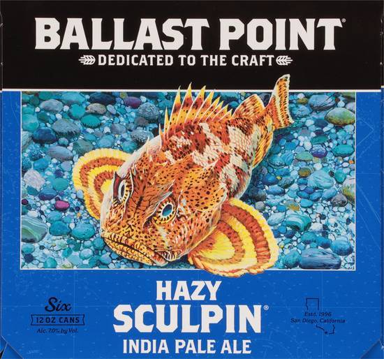 Ballast Point Hazy Sculpin Ipa (6x 12oz cans)