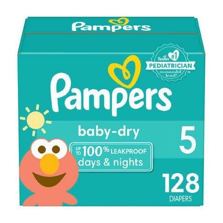 Pampers Baby Dry Diapers Super Econo pack, Size 5 (128 ct)